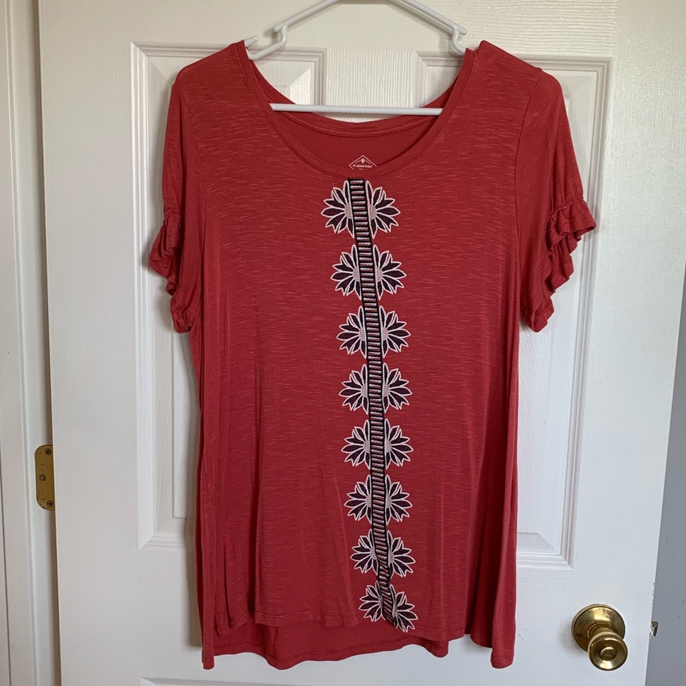 Coral/Navy Shirt